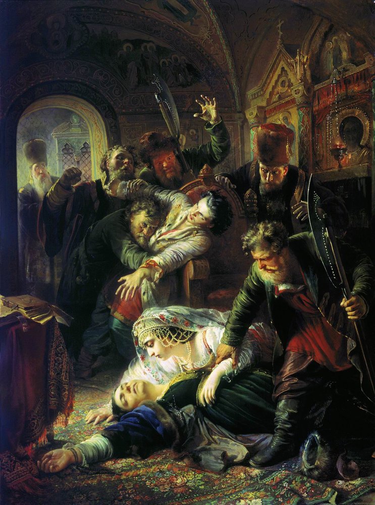 2026_Makovsky_False_Dmitrys_agents_murdering_Feodor_Godunov_and_his_mother_1862.jpg
