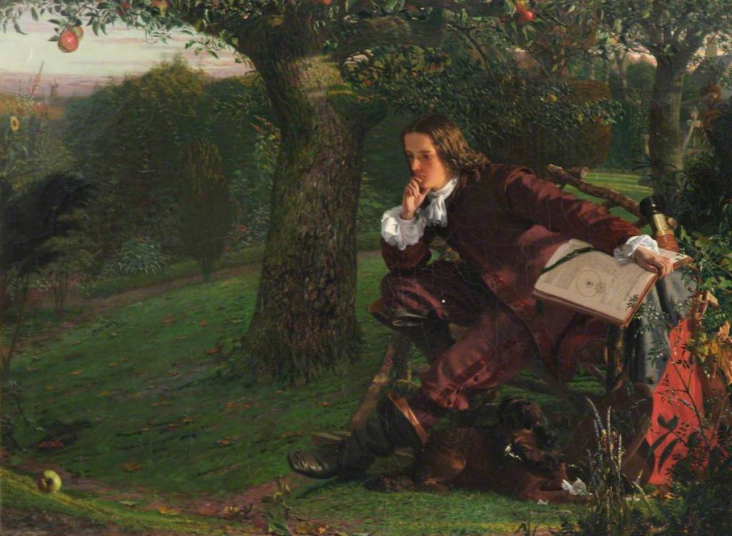 2026_Robert_Hannah_Master_Isaac_Newton_in_His_Garden_at_Woolsthorpe_in_the_Autumn_of_1665.jpg